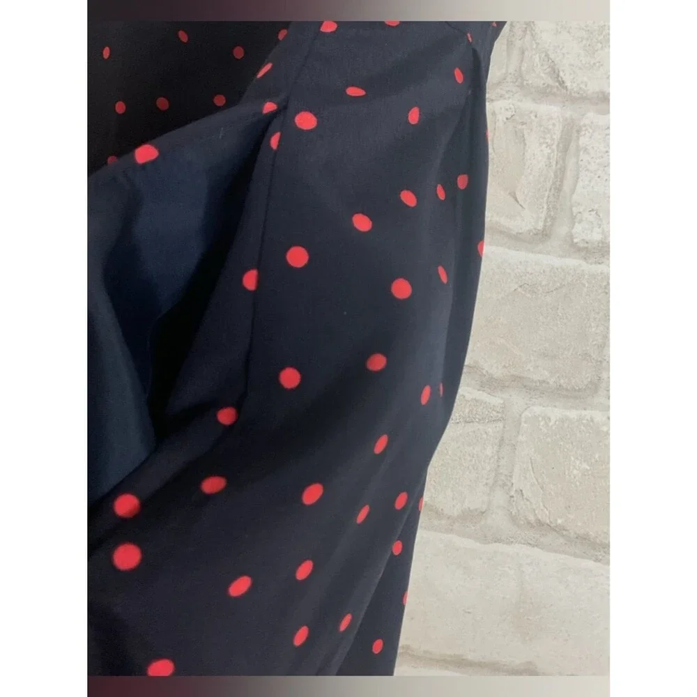 J. Crew Navy Red Polka Dot Mini Dress Size 0